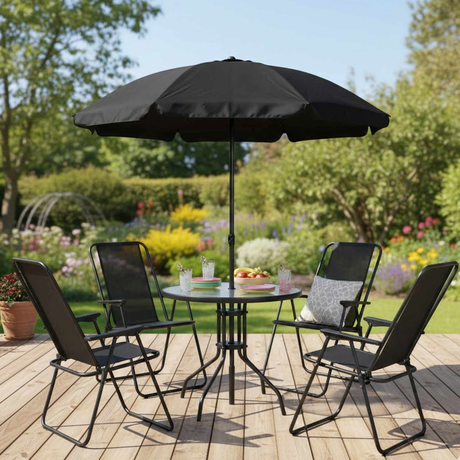 Garden set With Parasol Table
