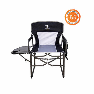 Alaysh Foldable Aluminim Chair - With Side Table and Pocket Hiding - With Black Bag - ASIS