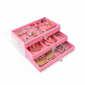 Jewellery Box - 3 Layer - Pink