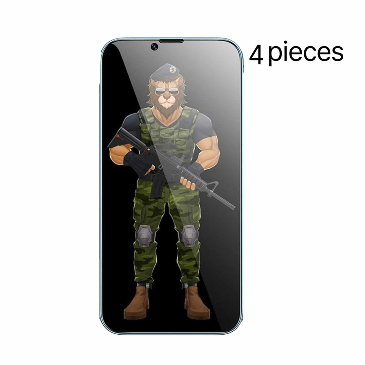Green Lion Green 3D Privacy Glass Screen Protector for iPhone 12 Pro 6.1" - Black - 4 Pieces