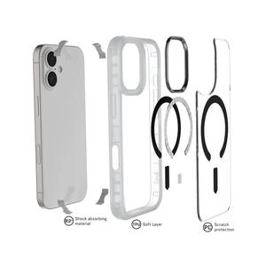 جوستيك كفر آيفون 17 ماج سيف ألترا ثين - شفاف