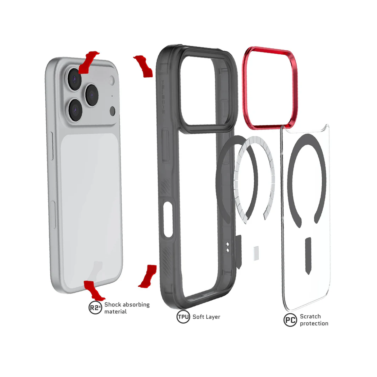 Ghostek iPhone 17 Pro MagSafe Case  Ultra-Thin -  Smoke