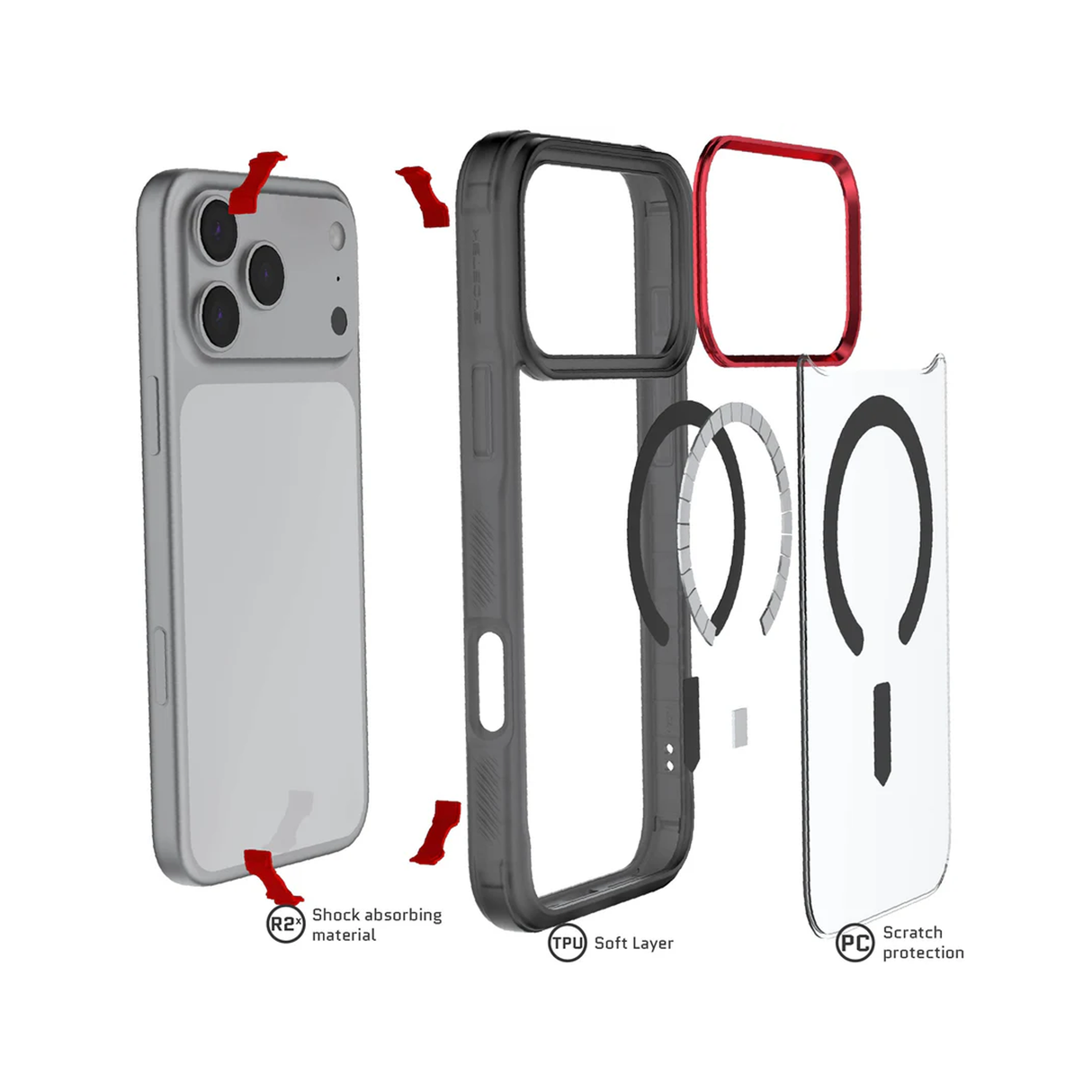 جوستيك كفر آيفون 17 برو ماكس ماجسيف ألترا ثين - دخاني