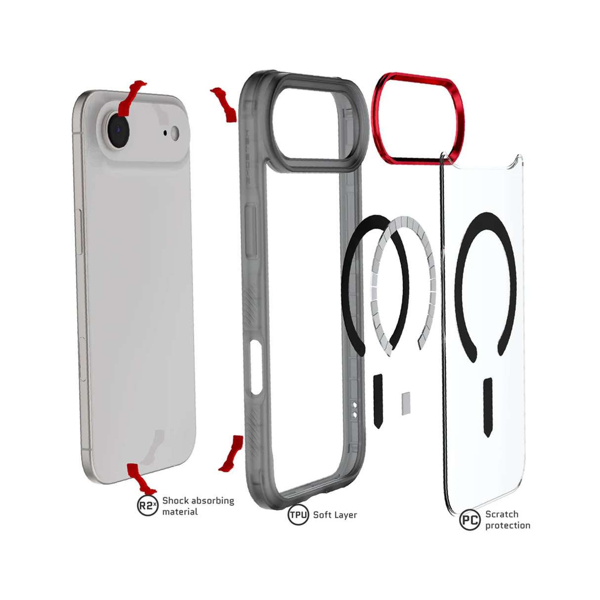 Ghostek iPhone 17 Air MagSafe Case - Smoke