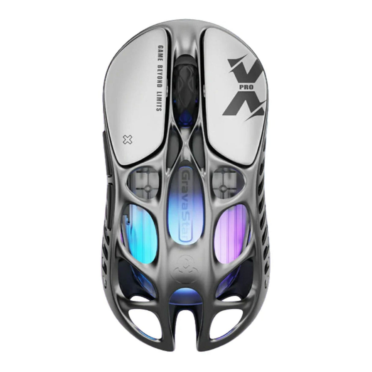 جرافاستار ميركوري إكس برو ماوس الألعاب اللاسلكية مع دونجل 8كي و قاعدة شحن – إنترستيلار فضي