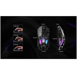 جرافاستار ميركوري إكس برو ماوس الألعاب اللاسلكية مع دونجل 8كي و قاعدة شحن – إنترستيلار فضي