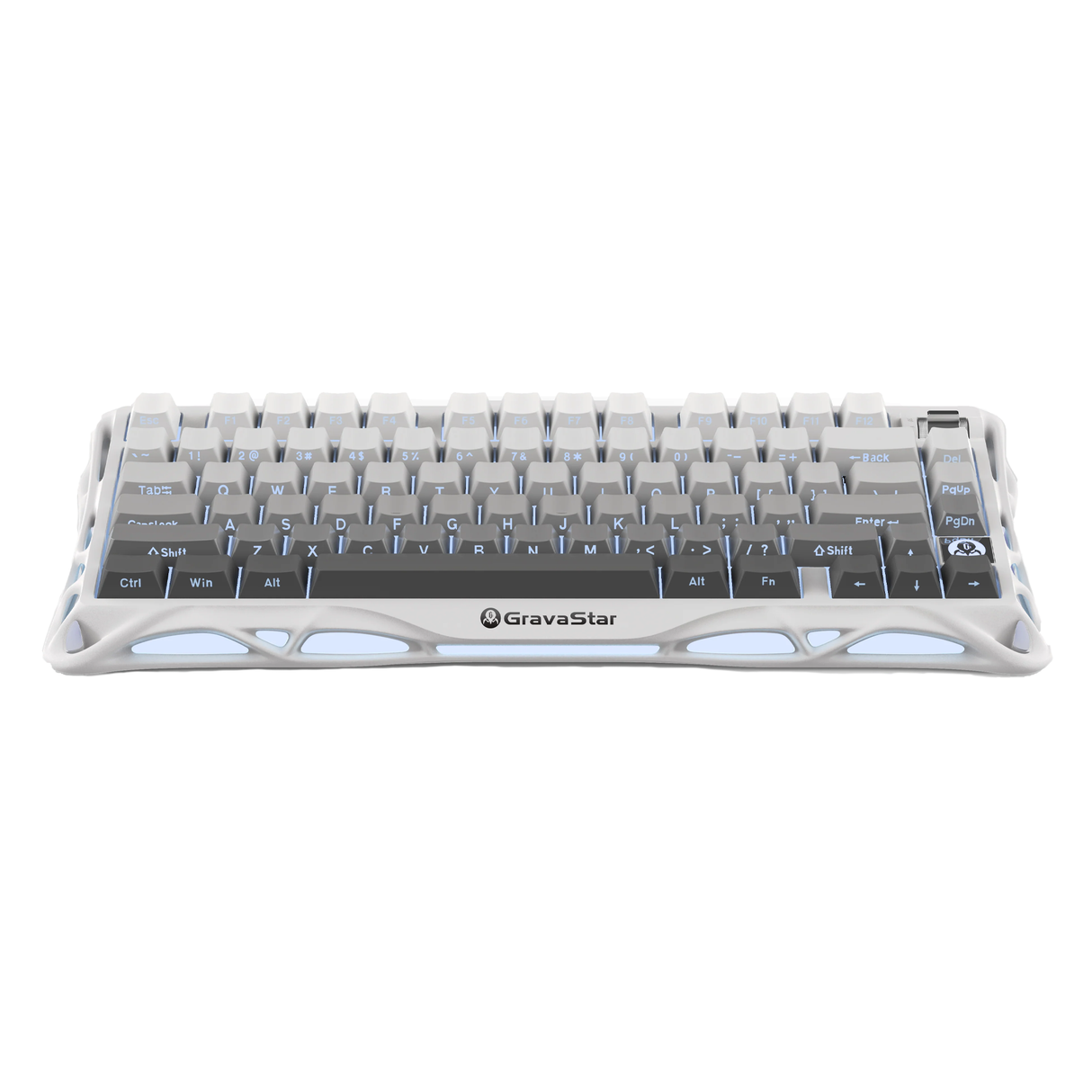 GravaStar Mercury K1 75% Wireless Mechanical Gaming Keyboard - Gradient White - Zayoom