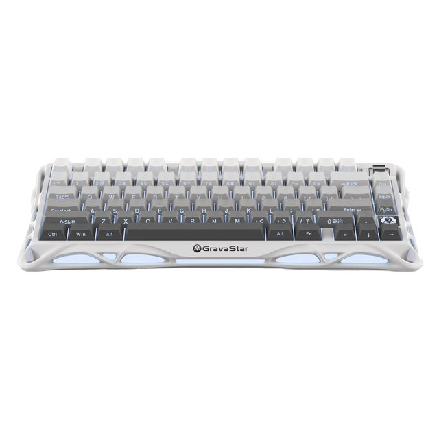GravaStar Mercury K1 75% Wireless Mechanical Gaming Keyboard - Gradient White - Zayoom