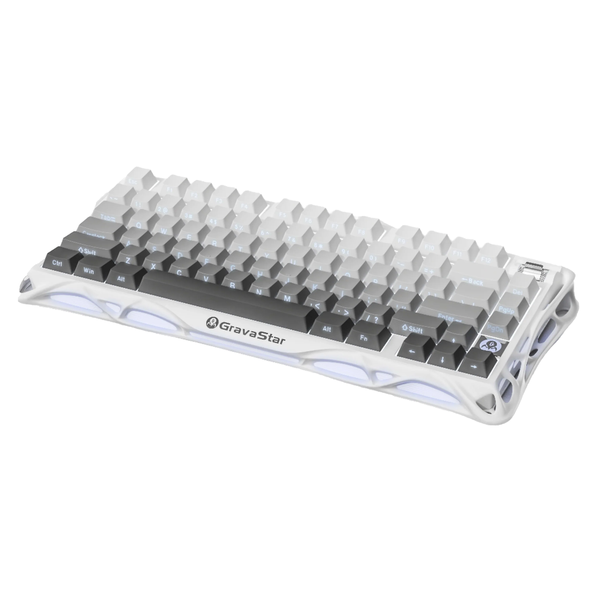 GravaStar Mercury K1 75% Wireless Mechanical Gaming Keyboard - Gradient White - Zayoom