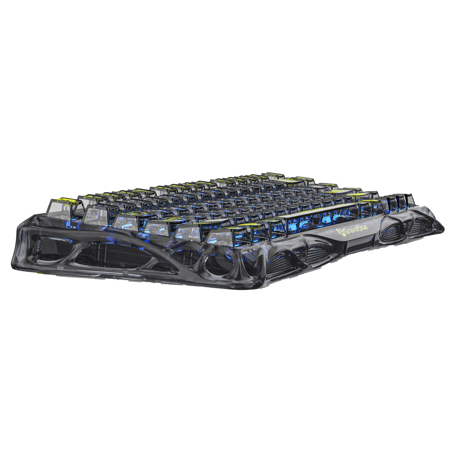 GravaStar Mercury K1 Lite 75% Wireless Mechanical Gaming Keyboard - Transparent Black - Zayoom