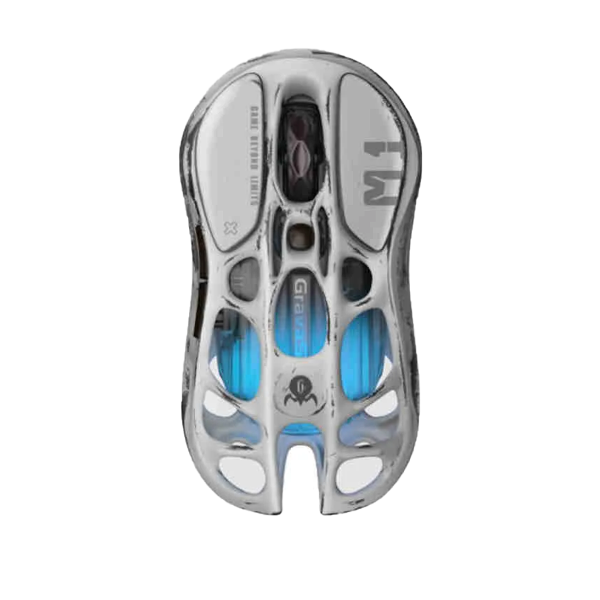 GravaStar Mercury M1 Pro Wireless Gaming Mouse - Battle Worn Silver Mist Version - Zayoom