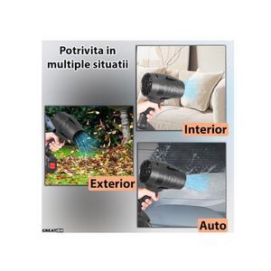 Greaton Portable Cordless Blower Dust Removal  Rechargeable Battery Included 3000 mAh - Black