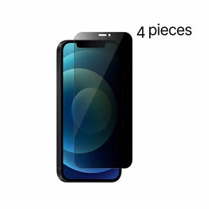 Green Lion Green 3D Privacy Glass Screen Protector for iPhone 12 - 5.4 Inch - Black - 4 Pieces