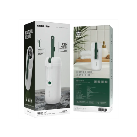 Green Lion Bidet Go With Built-In Water Tank - White