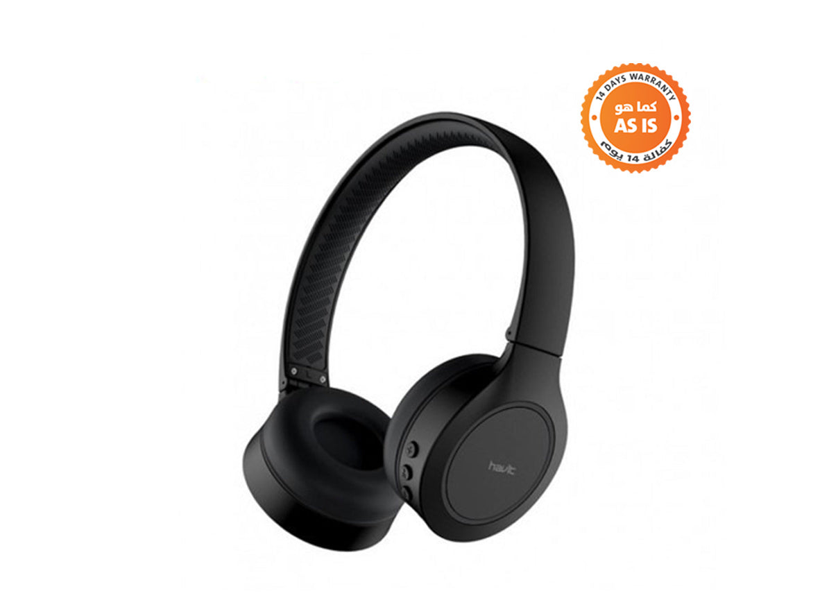 هافيت - H2586BT - سماعة رأس بلوتوث - اسود ( كما هو )
