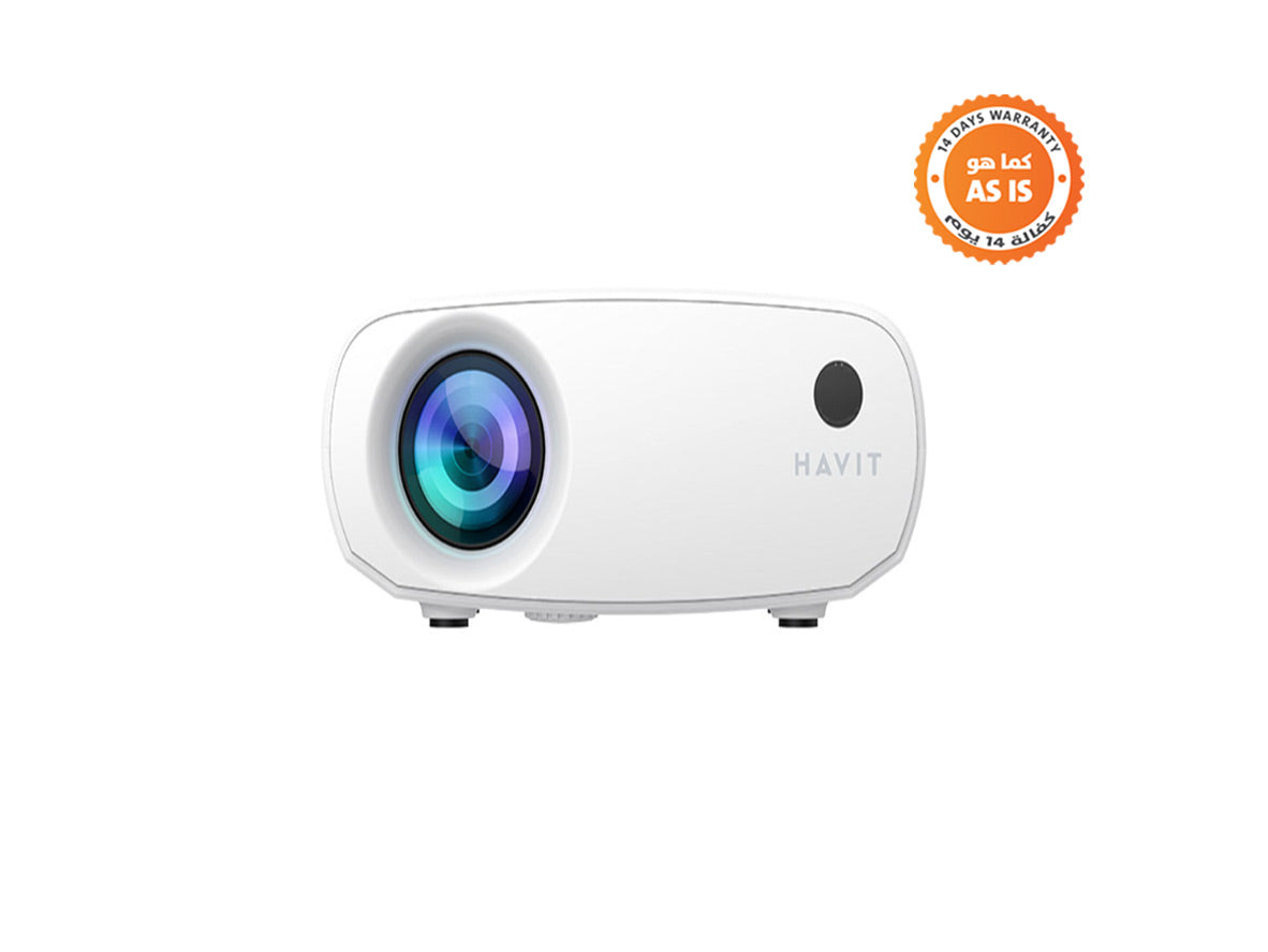Havit PJ207 Pro Portable Projector - White - ASIS
