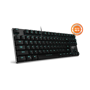 Havit Mechanical Keyboard Backlit Wired Gaming Keyboard Extra-Thin & Light, Kailh Latest Low Profile Blue Switches, 87 Keys N-Key Rollover - Black - ASIS