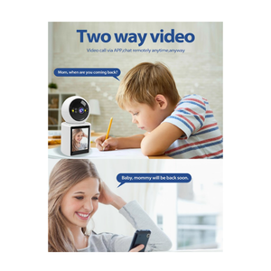 HD Smart Video Calling Camera With 1080P Resolution Intelligent Night Vision & Dual Storage - 2.8” IPS Screen