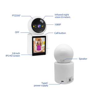 HD Smart Video Calling Camera With 1080P Resolution Intelligent Night Vision & Dual Storage - 2.8” IPS Screen