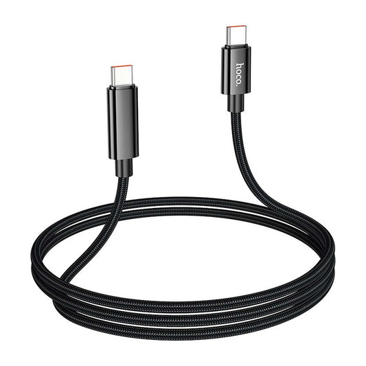 HOCO - U125 - Benefit 100W Charging Data Cable with Display Type-C to Type-C - Black