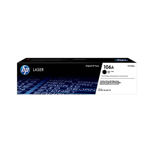 HP 106A Black Color LaserJet Toner Cartridge - Print up to 1000 Pages - Zayoom
