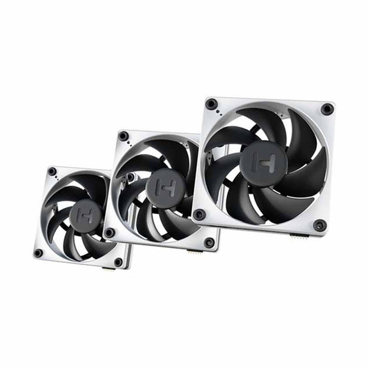 HYTE Thicc FP12 - 3x120mm CPU Case Fans - 3 Pack With NP50 Nexus Control Hub - Grey