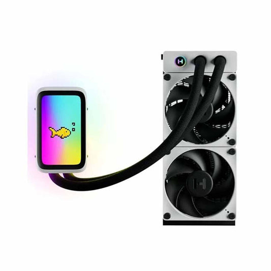 HYTE Thicc Q60 - 5 Inch Ultraslim HD Display 240mm CPU Liquid Cooler - Black/White