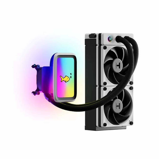 HYTE Thicc Q60 - 5 Inch Ultraslim HD Display 240mm CPU Liquid Cooler - Black/White