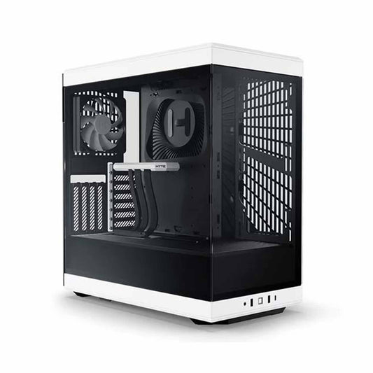 HYTE Y40 ATX Mid Tower Case with Pre-installed 2x120mm Fans - Black/White