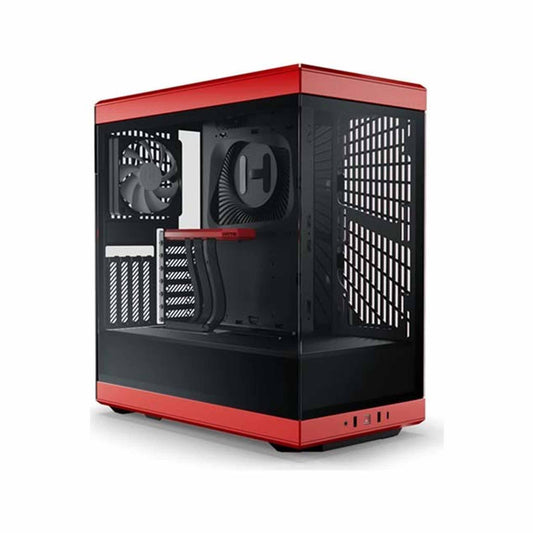 HYTE Y40 ATX Mid Tower Case with Pre-installed 2x120mm Fans - Black/Red