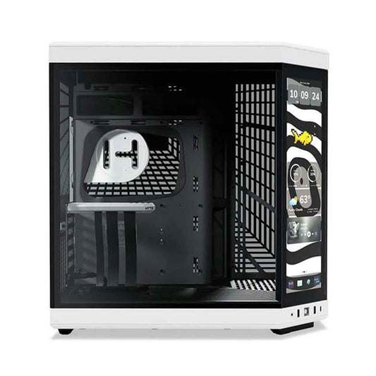 HYTE Y70 Touch Infinite - 14.5 Inch Integrated IPS Touchscreen ATX Mid-Tower Case - Panda