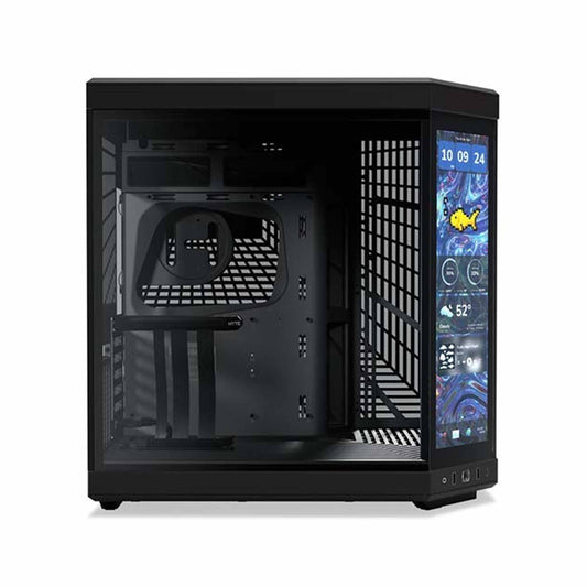 HYTE Y70 Touch Infinite - 14.5 Inch Integrated IPS Touchscreen ATX Mid-Tower Case - Pitch Black