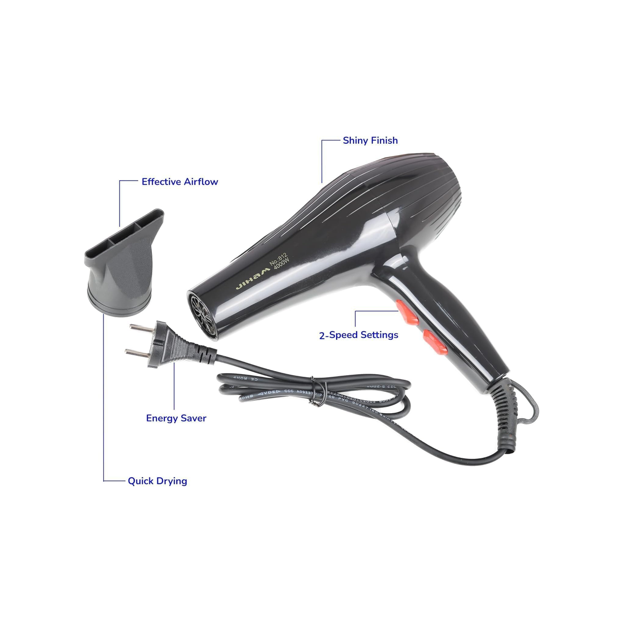 Hair Blow Dryer 4000W - HDRY-BOKK