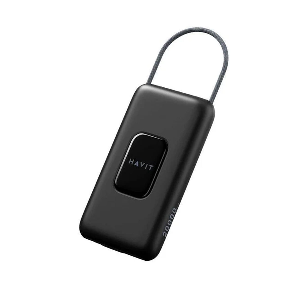 هافيت باور بنك PB35 - بسعة 20000 مللي امبير مع كابل يو اس بي-سي بقدرة 22.5 واط – أسود/رمادي