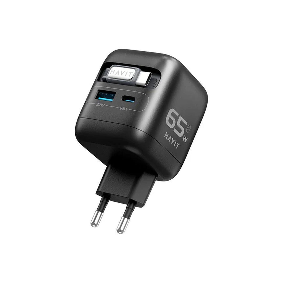 Havit UC252 A-UK - Wall Charger 65W + USB-C Cable - Black