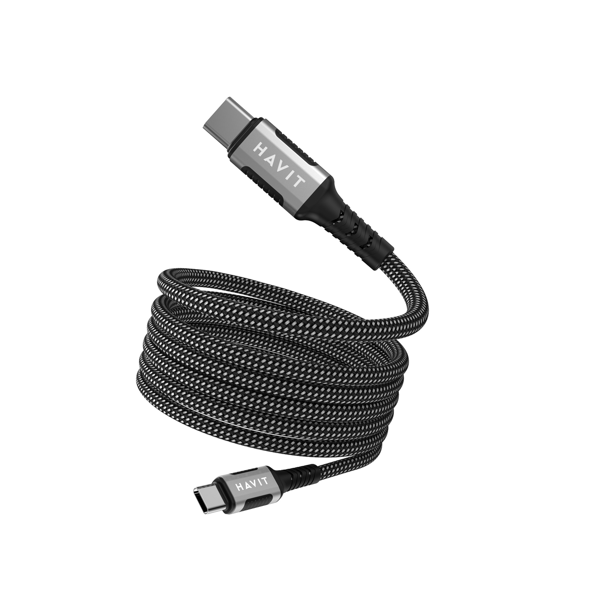 هاڤيت كابل يو إس بي من سلسلة الهواتف مع مغناطيس CB6297 – أسود