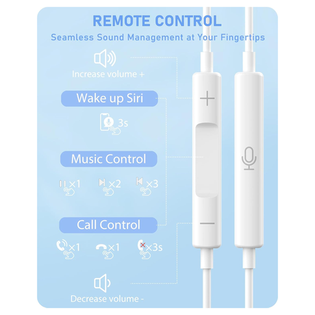 Havit Wired Type-C Earphone E336C - White