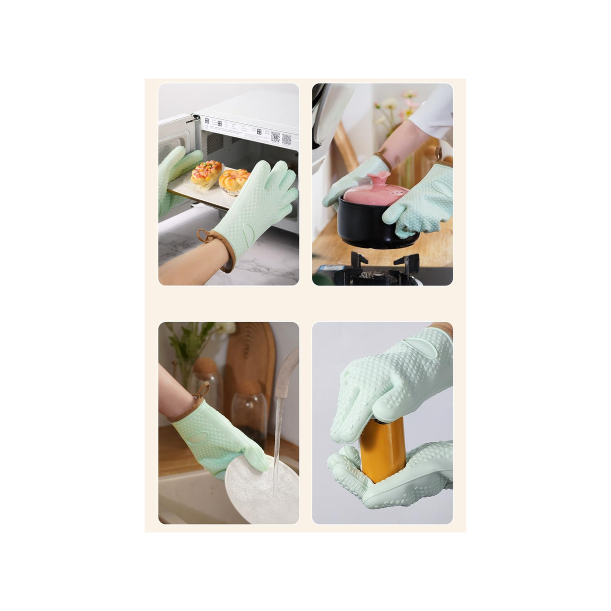 Heat Insulation Baking Gloves Microwave Oven Heat - Proof Gloves Non-Slip GLOVHEA-OKK