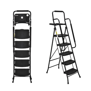 Heavy-Duty 5-Step Ladder With Handrails and Tool Platform - 150 Kg Capacity