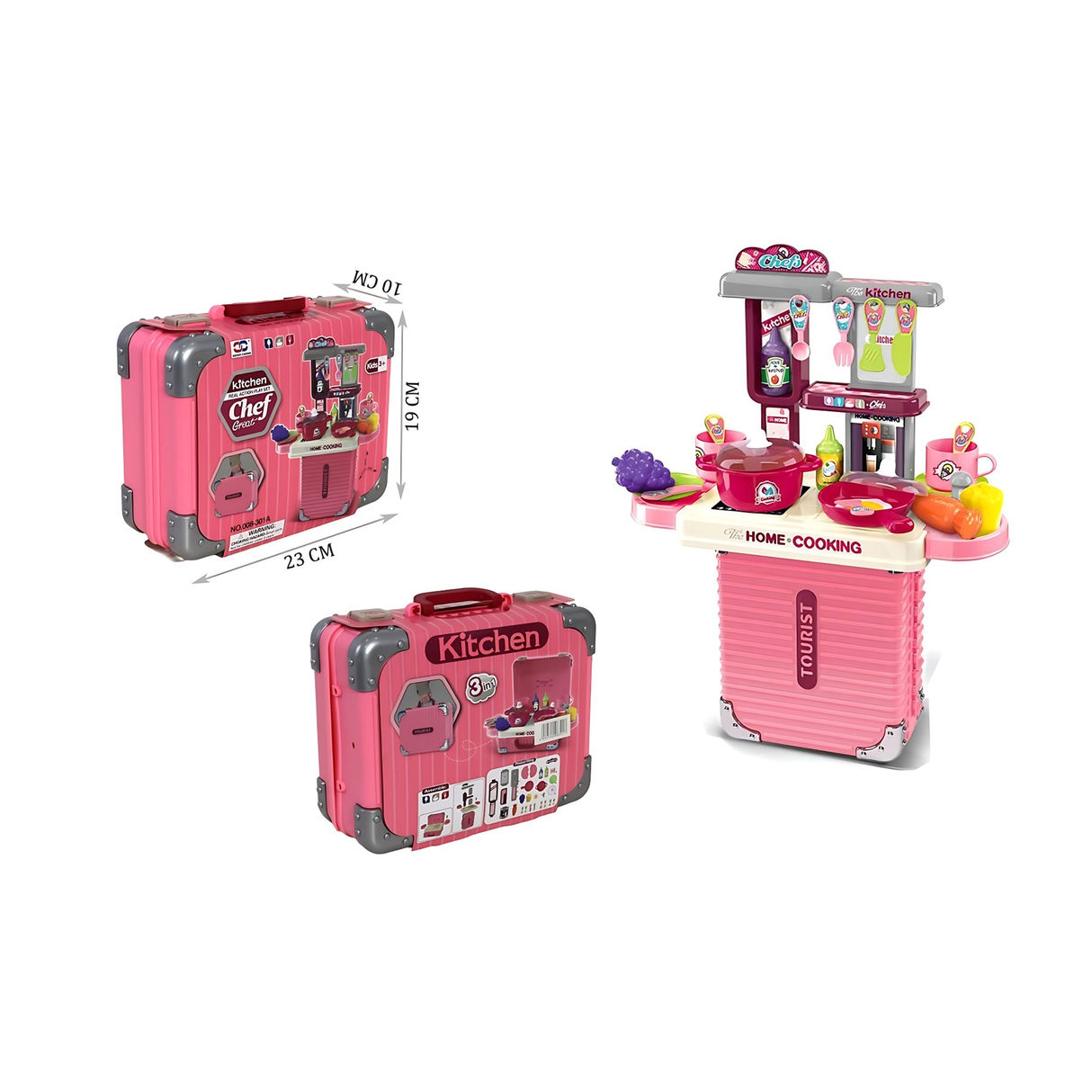 أهلاً شيف – حقيبة أدوات مطبخ / أدوات مائدة – 3 سنوات فأكثر