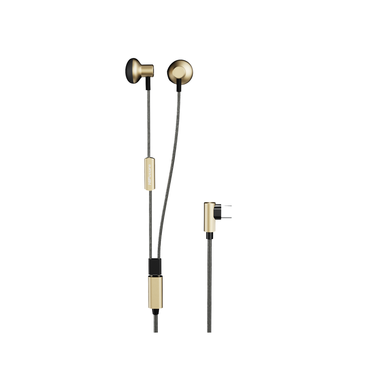 هاي فيوتشر HI5 سماعات سلكية يو إس بي-سي مع ميكروفون، صوت عالي الدقة – شيمبانزي دهبي