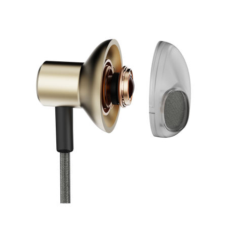 HiFuture HI5 USB-C Wired Earphones With Mic, Hi-Res Sound - Champagne Gold