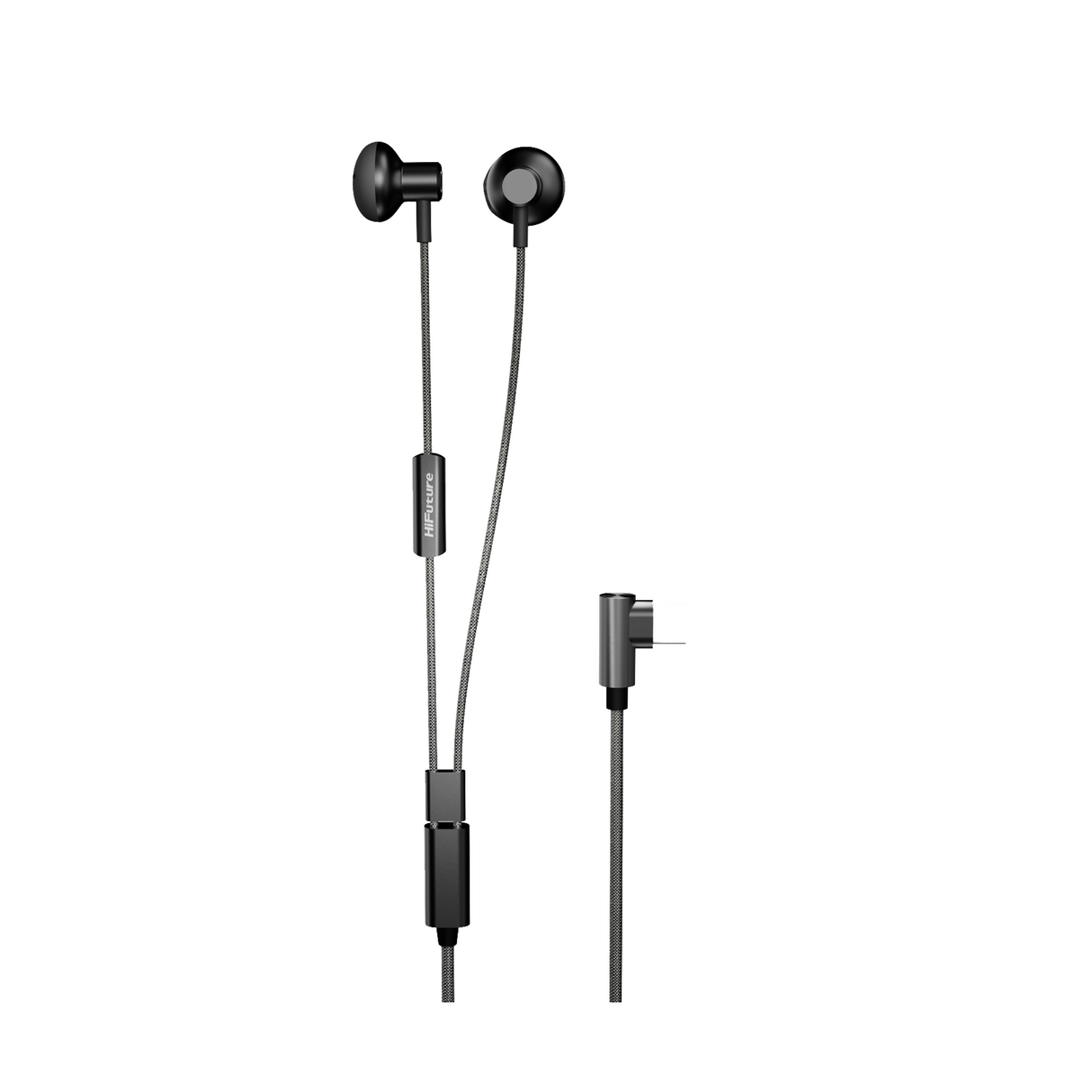 هاي فيوتشر HI5 سماعات سلكية يو إس بي-سي مع ميكروفون، صوت عالي الدقة – أسود