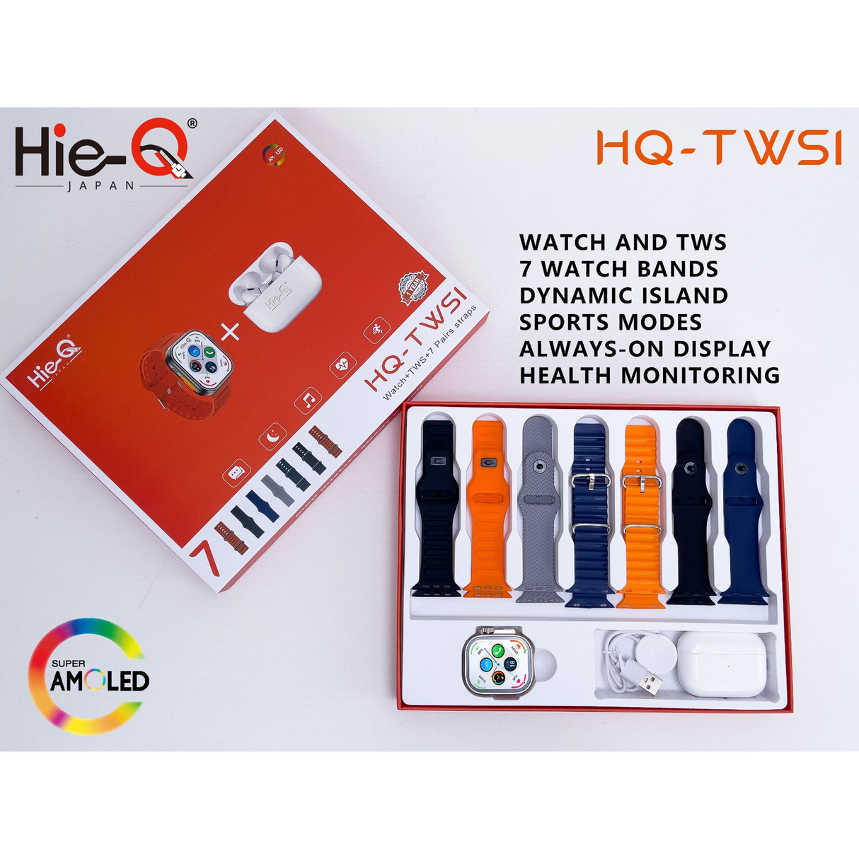 Hie-Q 7-in-1 Watch Straps Always-On, Remote Control, Voice Assistant