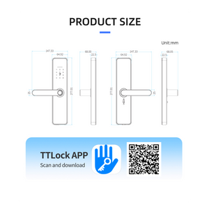 High-Quality Smart TTlock for the Wooden Doors C91 Pro - Black Color