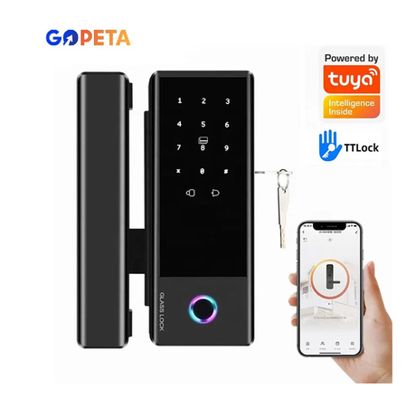 قفل سمارت عالي الأمان للأبواب الزجاجية