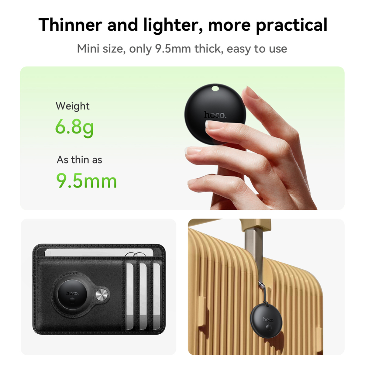 Hoco E93A Valley Goog Anti-Lost Device-  Black