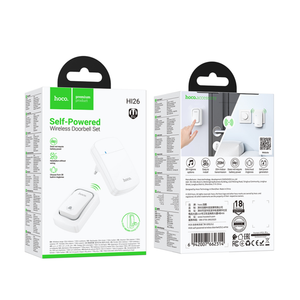 هوكو HI26 جرس باب لاسلكي ذاتي التشغيل (إصدار أوروبي)