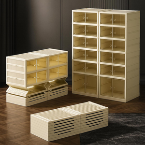 Foldable Double Door Shoe Organizer 6 Layers