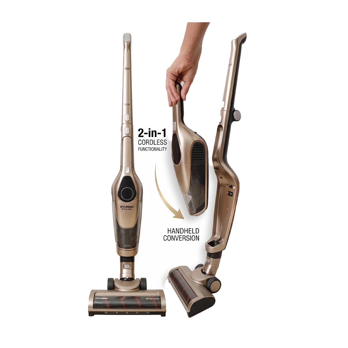 Hyundai 3 In 1 Rechargable Stick Vaccum